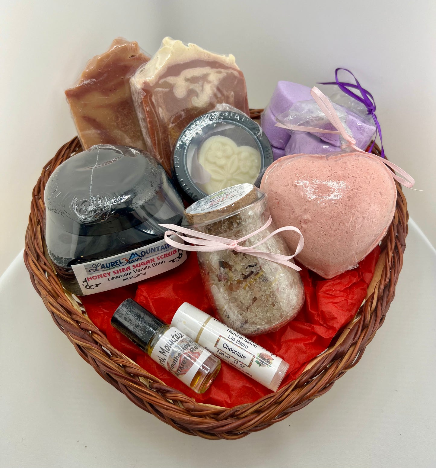 Heart Shaped Spa Gift Basket