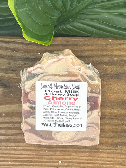 Cherry Almond Goat Milk and Honey Soap