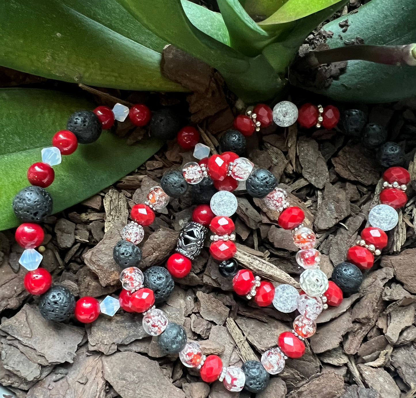 Red Beauty Diffuser Bracelets