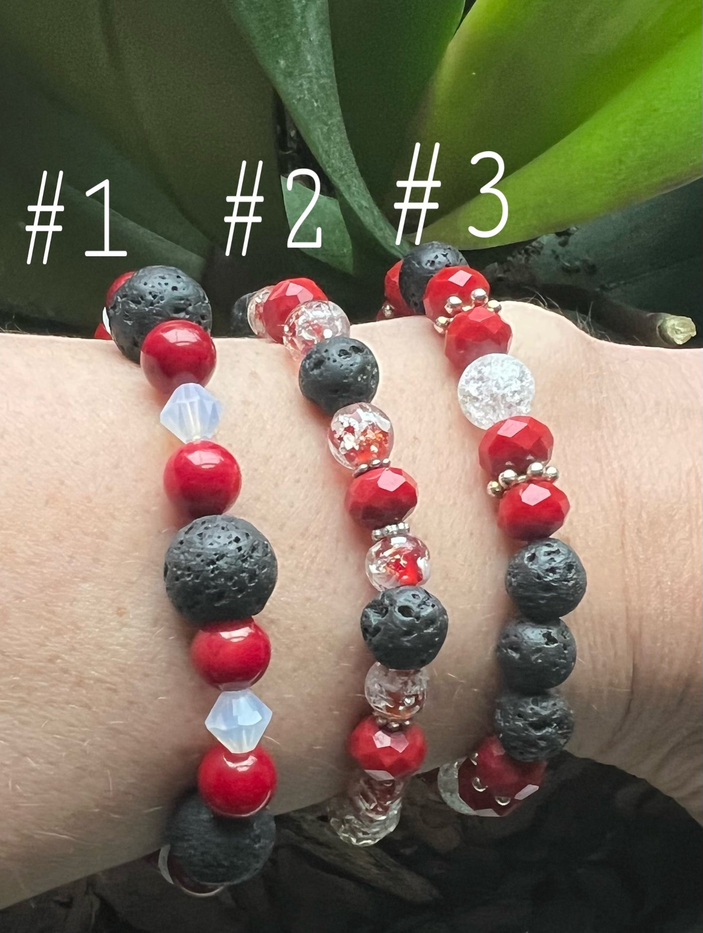 Red Beauty Diffuser Bracelets