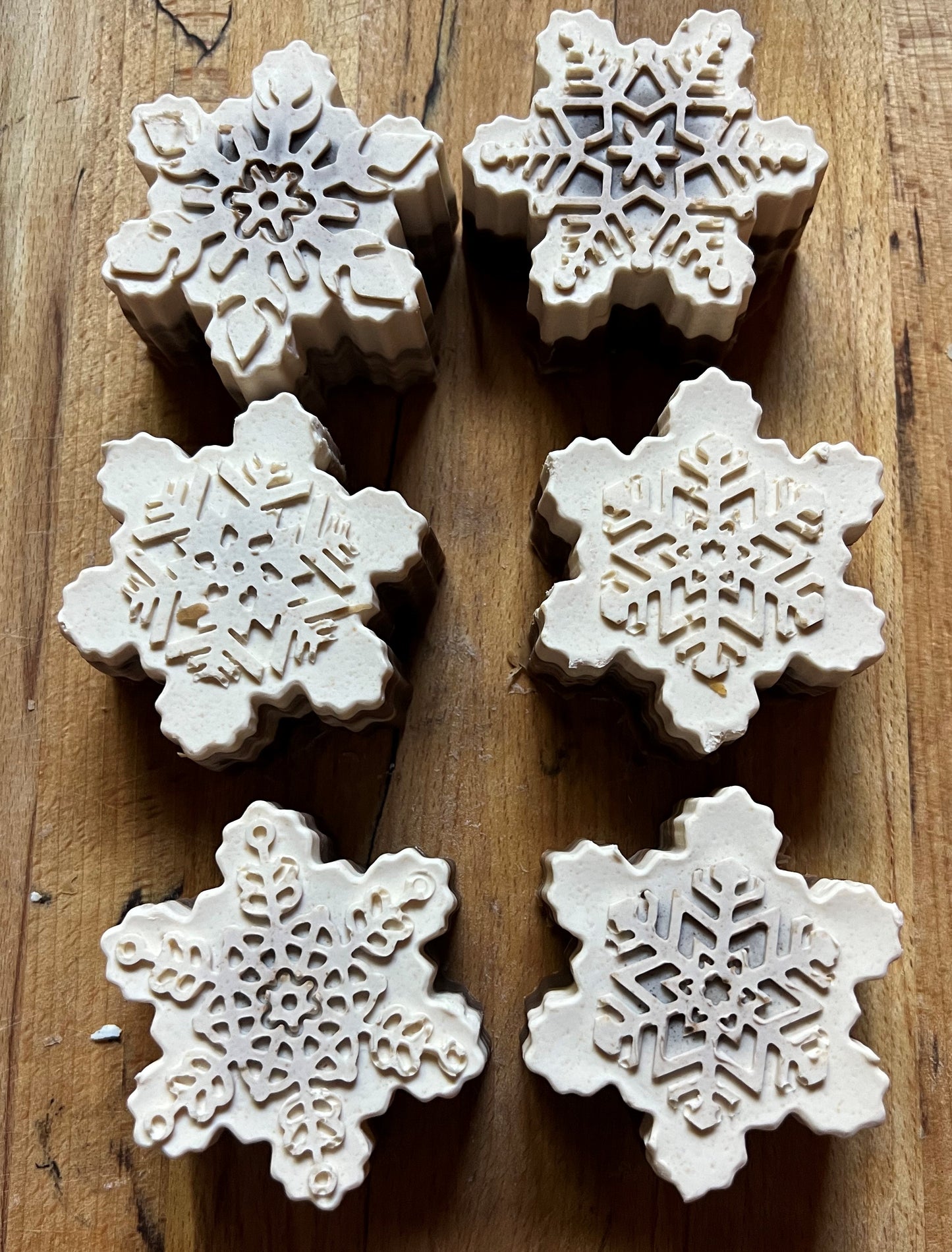 Snowflake Goat Milk and Honey Soaps