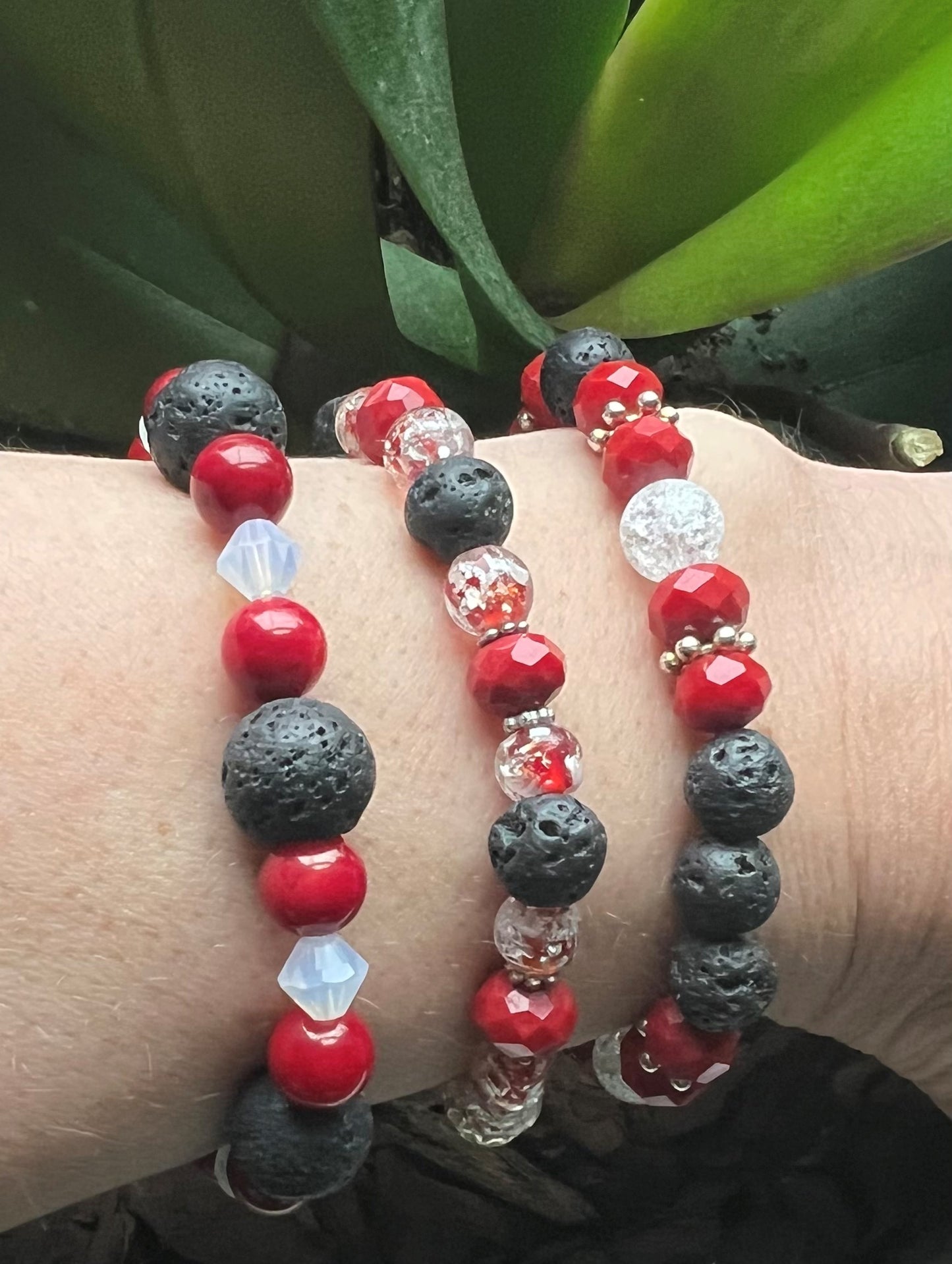 Red Beauty Diffuser Bracelets