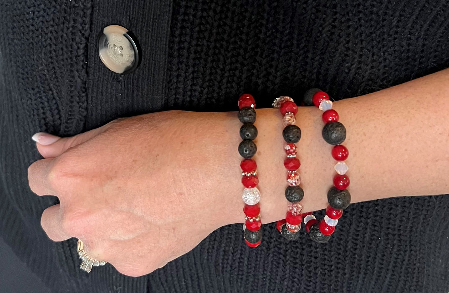 Red Beauty Diffuser Bracelets