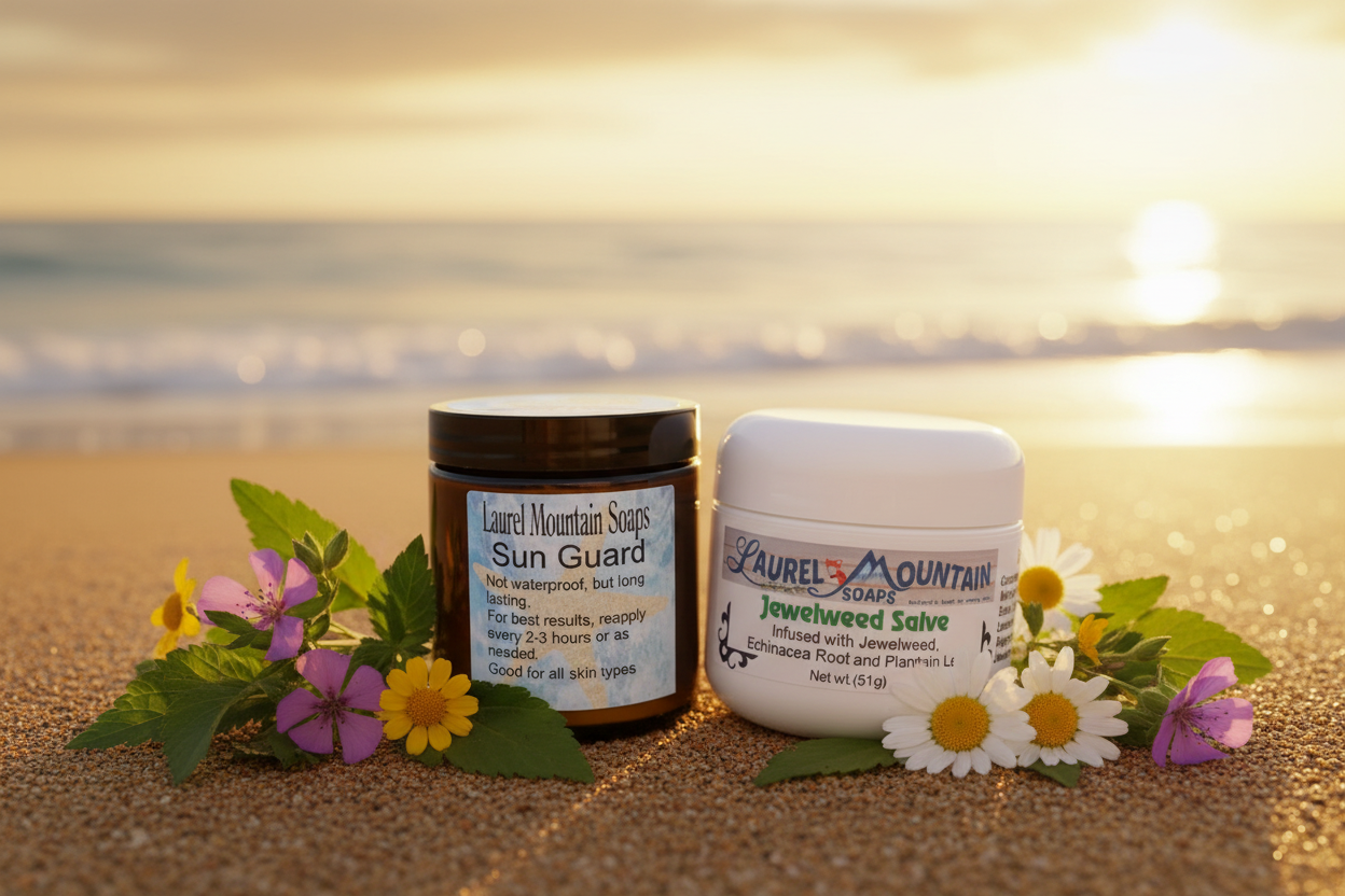 Sun Guard + Jewelweed Salve Beach Graphic