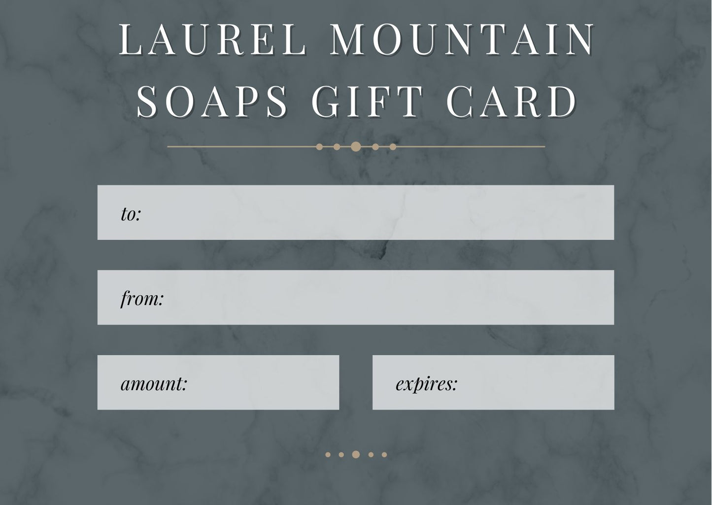 Laurel Mountain Soaps Gift Card