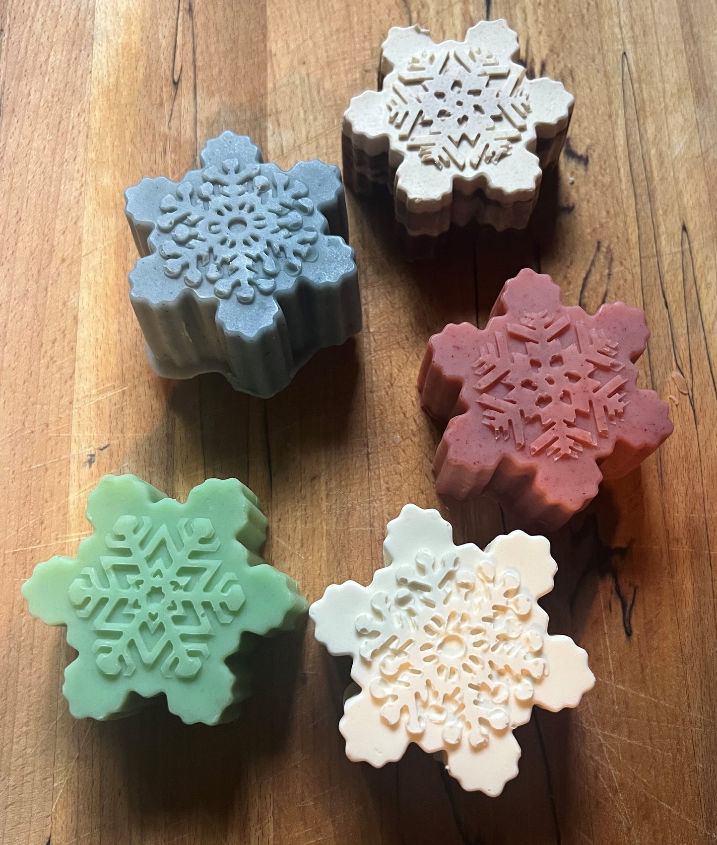 Snowflake Goat Milk and Honey Soaps